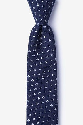 Blue Cotton Huron Skinny Tie | Ties.com