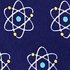 Navy Blue Microfiber Atomic Nucleus