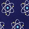 Navy Blue Microfiber Atomic Nucleus Extra Long Tie