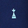 Navy Blue Microfiber Checkmate Skinny Tie