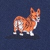 Navy Blue Microfiber Corgi Dogs