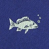 Navy Blue Microfiber Fish Tie