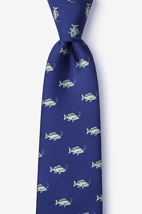 Fish Navy Blue Tie