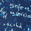 Navy Blue Microfiber Math Equations Extra Long Tie