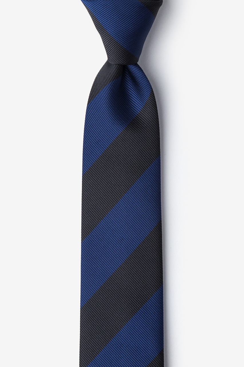 Navy Blue & Black Striped Skinny Tie | Casual Neckties | Ties.com