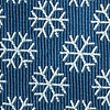 Navy Blue Microfiber Snowflakes