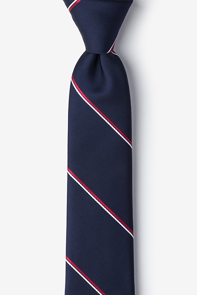 Understated Patriot Navy Blue Skinny Tie | Patriotic Neckties | Ties.com