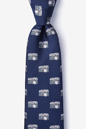 Pale Blue Clip-On Tie for Boys by Peter Hayer - Pale Blue Microfiber