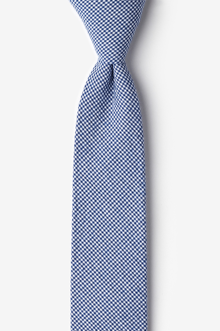 Navy Blue Seersucker Preston Seersucker Skinny Tie | Ties.com