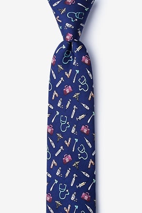 Doctor Navy Blue Skinny Tie