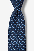 Doing Swimmingly Navy Blue Tie Photo (0)