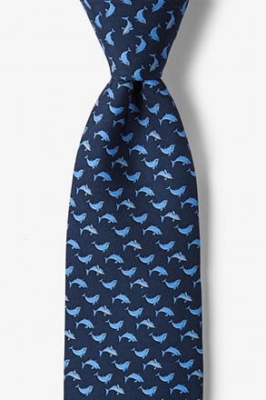 Doing Swimmingly Navy Blue Tie