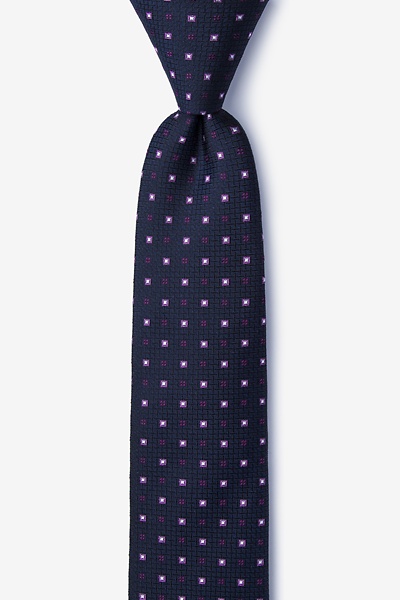 Navy Blue Silk Eagle Skinny Tie | Ties.com
