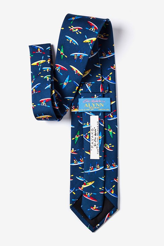 Kayaks Navy Blue Silk Tie | Sports Neckties | Ties.com