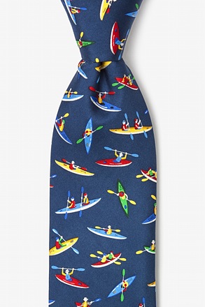 Kayaks Navy Blue Tie