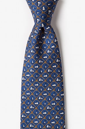 Knot Enough Sailing Navy Blue Tie