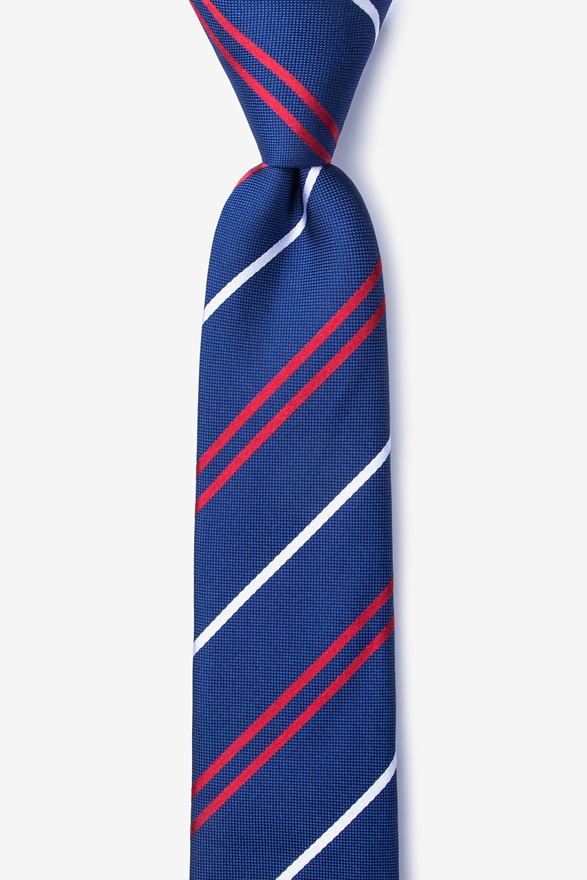 Navy Blue Silk Maigue Skinny Tie | Ties.com