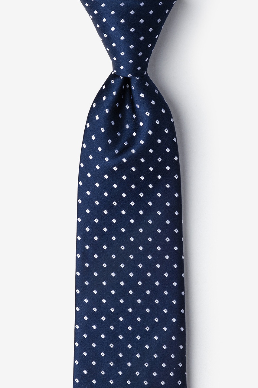 Navy Blue Silk Misool Extra Long Tie | Ties.com