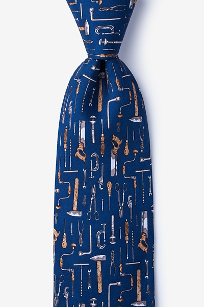 Navy Blue Silk Nailed It Tie | Ties.com