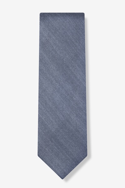 Navy Blue Silk Solid Stitch Extra Long Tie | Ties.com