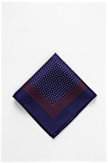 Polkadot and Stripe Pocket Square Navy Blue Pocket Square Photo (0)