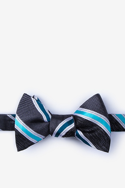 Navy Blue Silk Shannon Self-Tie Bow Tie | Ties.com