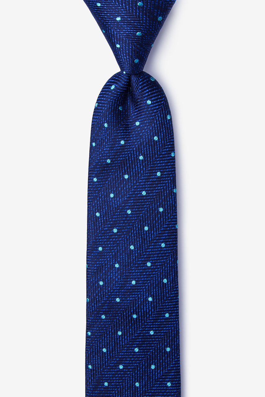 Navy Blue Silk Tully Skinny Tie | Ties.com