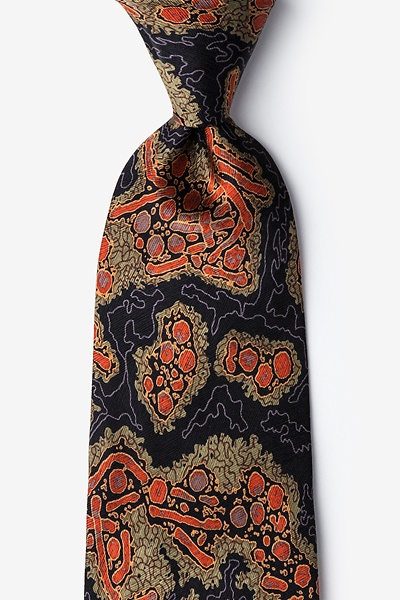 Olive Silk Hepatitis B Tie