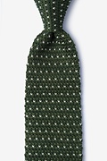 Laos Olive Knit Tie Photo (0)