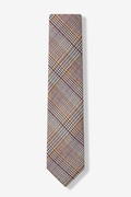 Bradford Plaid Orange Skinny Tie Photo (0)