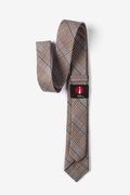 Bradford Plaid Orange Skinny Tie Photo (1)