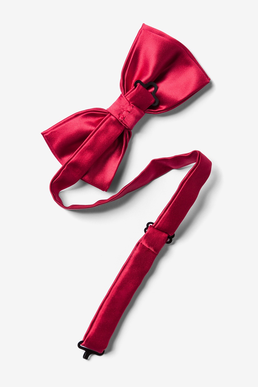 Persian Red Microfiber Pre-Tied Bow Tie | Ties.com