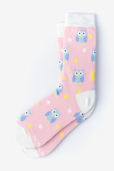 Pink Owl Sock | Animal Sock | Ties.com