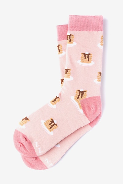 Pink Carded Cotton Pancakes Women's Sock | Ties.com