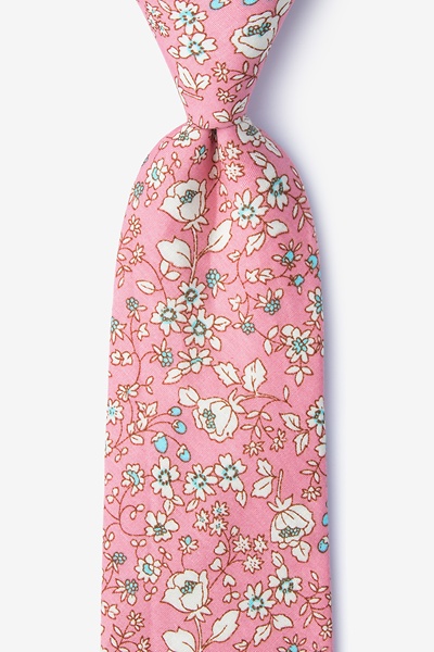 Pink Cotton Conejo Extra Long Tie | Ties.com