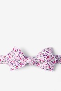 Prescott Floral Pink Diamond Tip Bow Tie Photo (0)