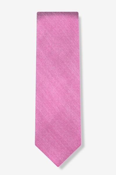 Pink Silk Solid Stitch Extra Long Tie | Ties.com