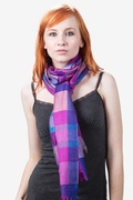 Pink Barcelona Plaid Scarf Photo (0)