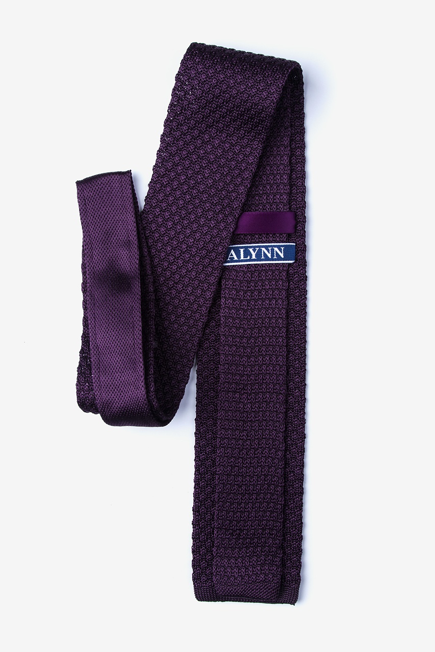 Plum Silk Textured Solid Knit Tie | Ties.com