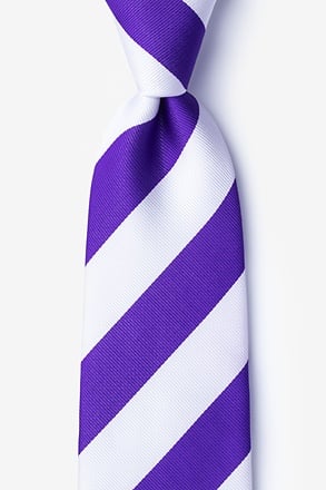 Purple & White Stripe Tie