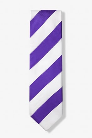 _Purple and White Stripe Tie_