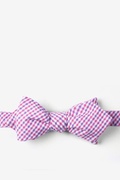 Chrome Plaid Purple Diamond Tip Bow Tie Photo (0)