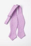 Chrome Plaid Purple Diamond Tip Bow Tie Photo (1)