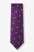 Fleur De Lis Purple Tie Photo (0)