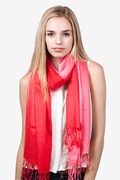 Red Gradient Pashmina Scarf Photo (2)