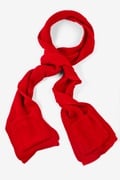 Red Pocket Knit Scarf Photo (2)