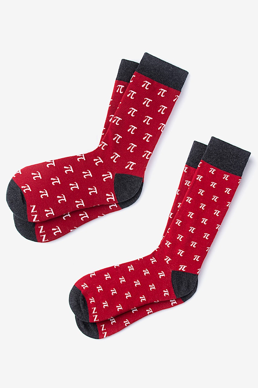Red Carded Cotton Pi Is Forever His & Hers Socks | Ties.com