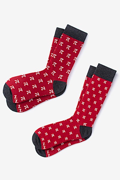 Red Carded Cotton Pi Is Forever His & Hers Socks | Ties.com