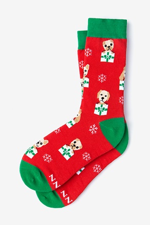 Santa's Li'l Yelpers Red Women's Sock