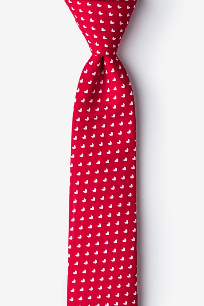 Red Cotton Bandon Skinny Tie